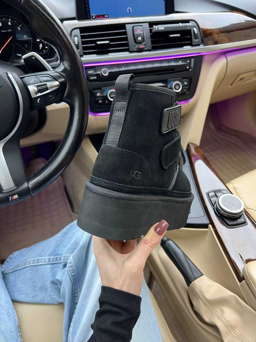 Женские ботинки UGG Neumel Platform Chukka Black 36-41 Натур Замша!