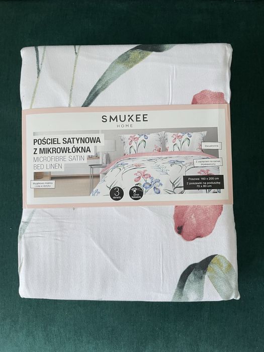 Pościel satynowa z mikrowłókna 160x200 /2x 70x80