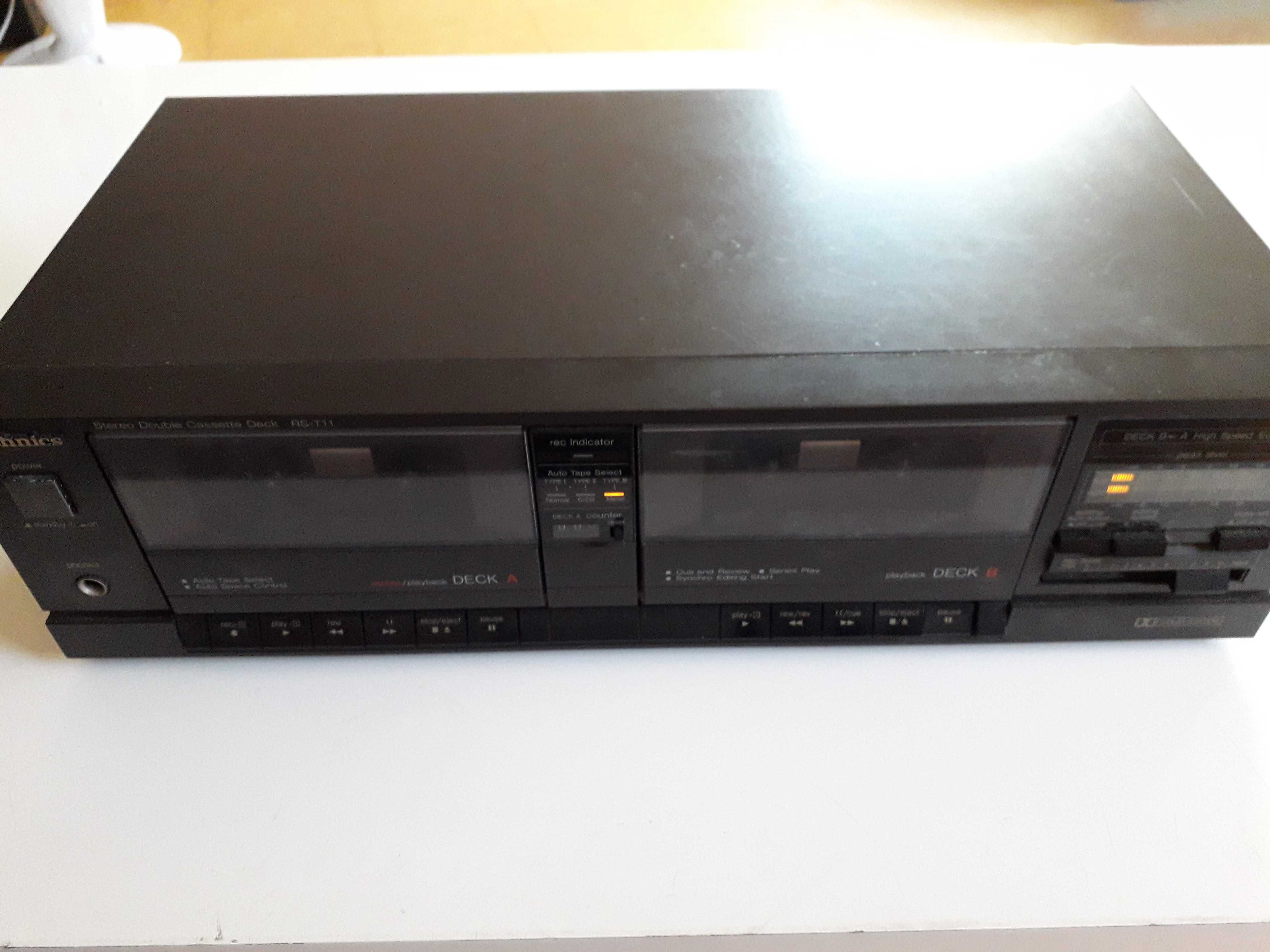 TECHNICS  Duplo Deck Cassete década de 80ª mod. RS-T 11 feito no Japão