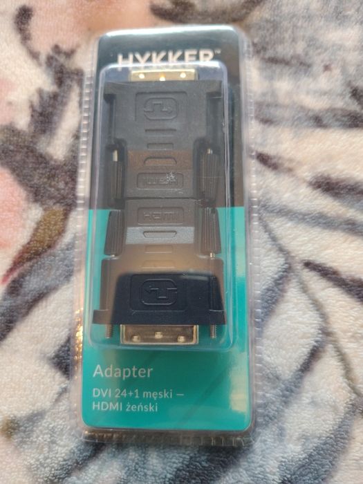 Adapter Hykker DVI 24+1 męski - HDMI żeński