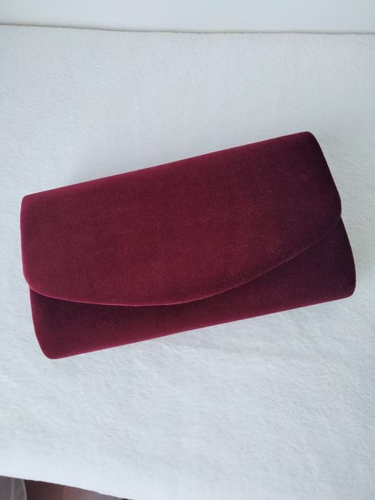 Клатч бордовий оксамитовий