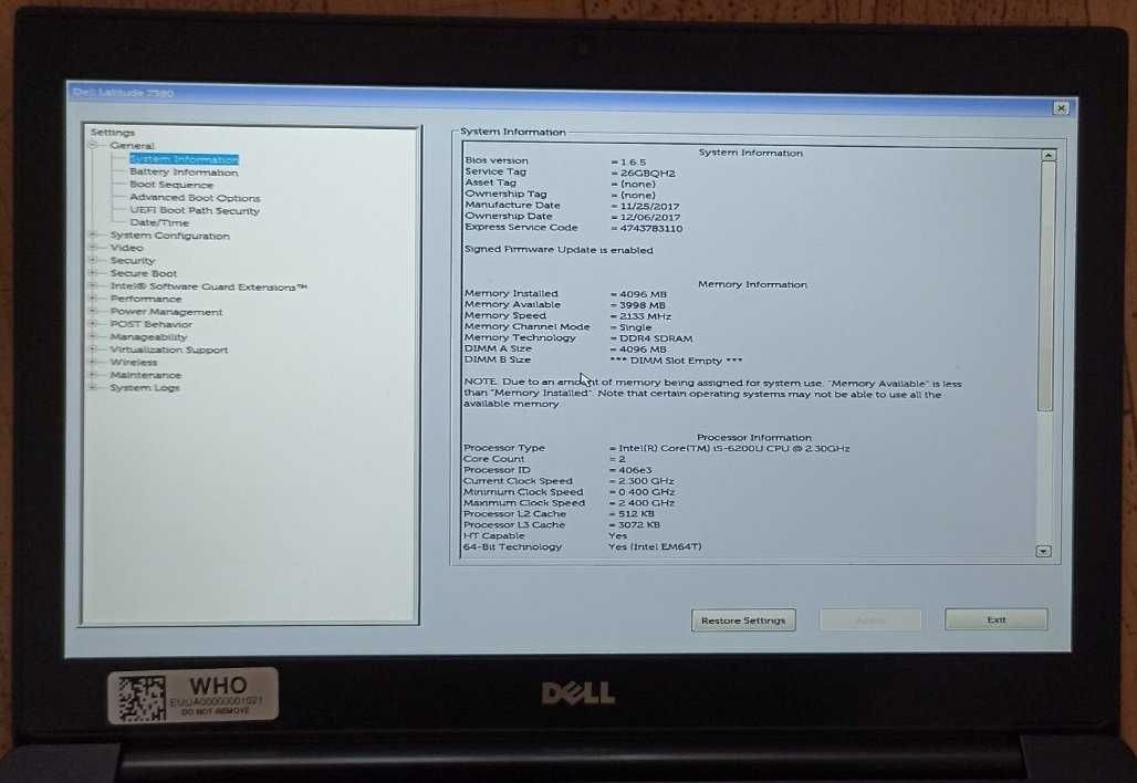 Dell Latitude 7280 по частям (разборка)