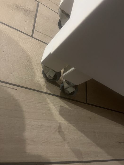 Stół rozkładany z szufladami Ikea kółka drewno