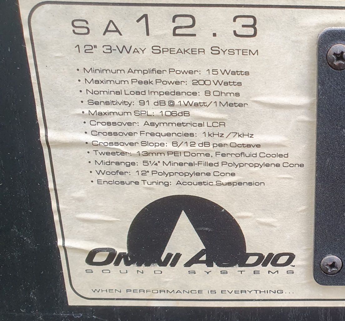 Акустична система Omni Audio SA 12.3