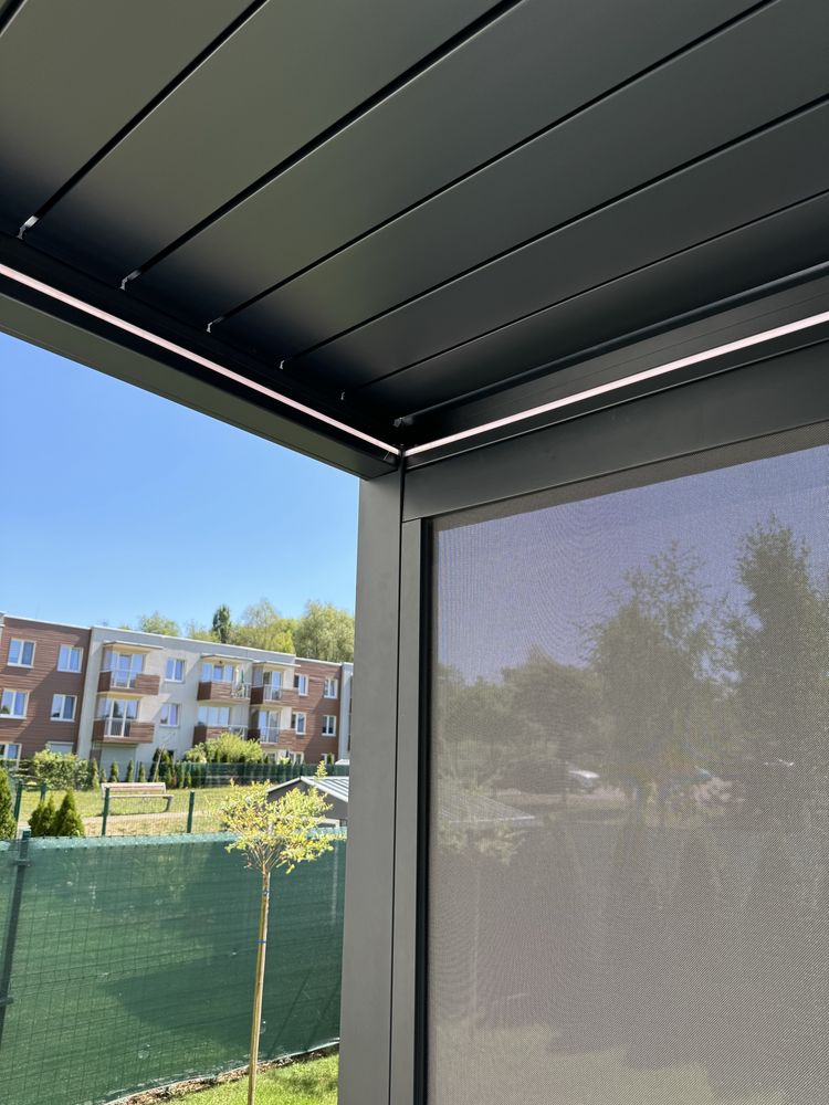 Pergola Ogrodowa 3x3 Aluminiowa Elektryczna LED Bioklimatyczna