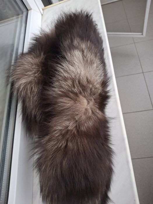 шапка и воротник  из натурального меха