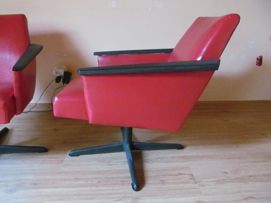 Fotel Obrotowy PRL Vintage kpl. Odrestaurowane