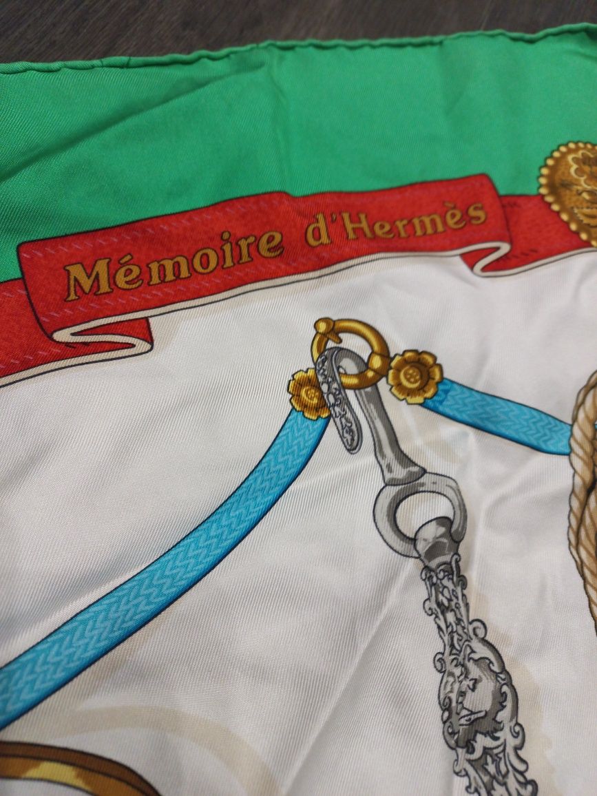 Шовковий платок шарф Hermes "Memoire d'Hermes"