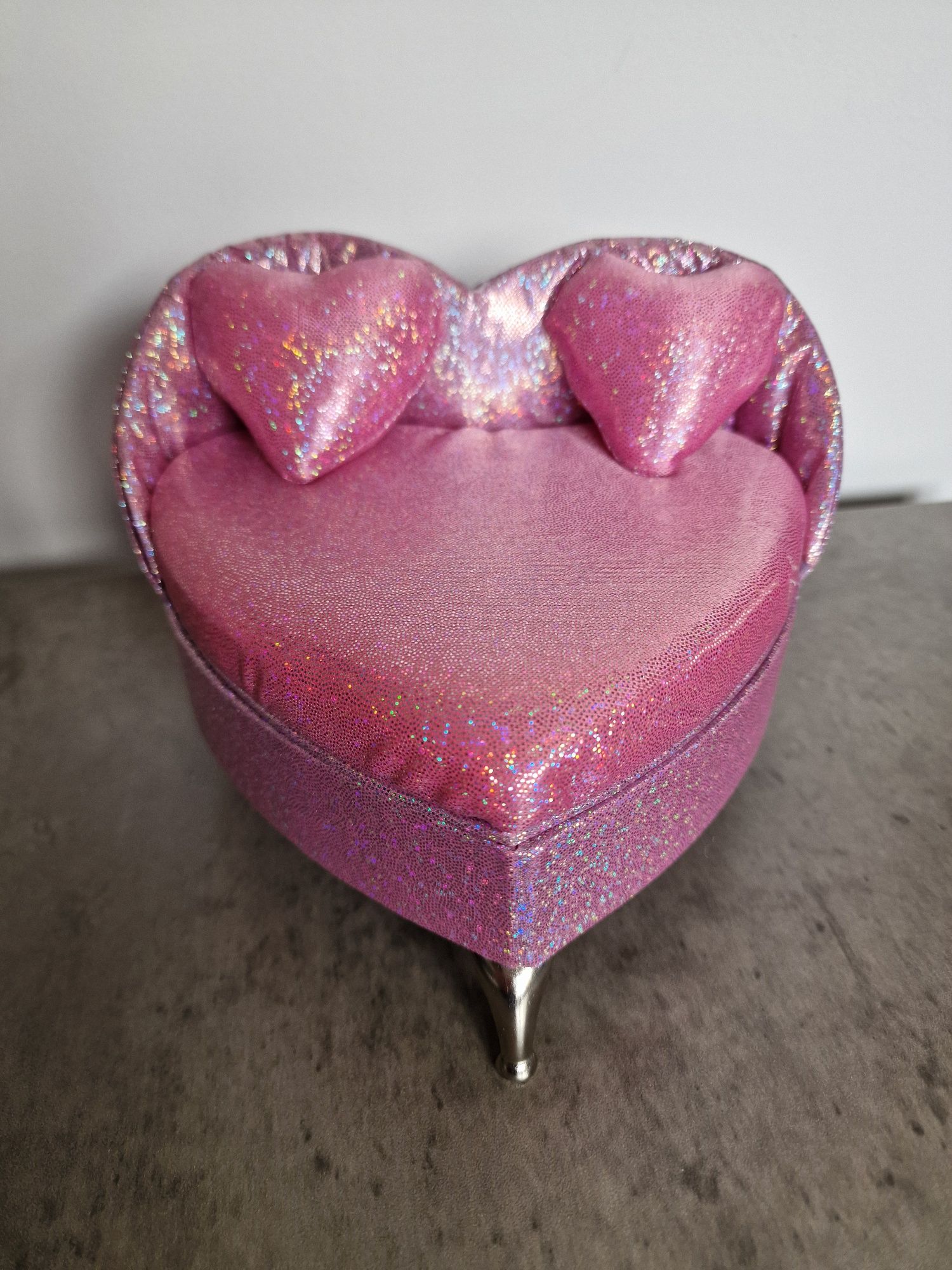 Szkatułka na biżuterię SERCE sofa NOWA idealna na PREZENT