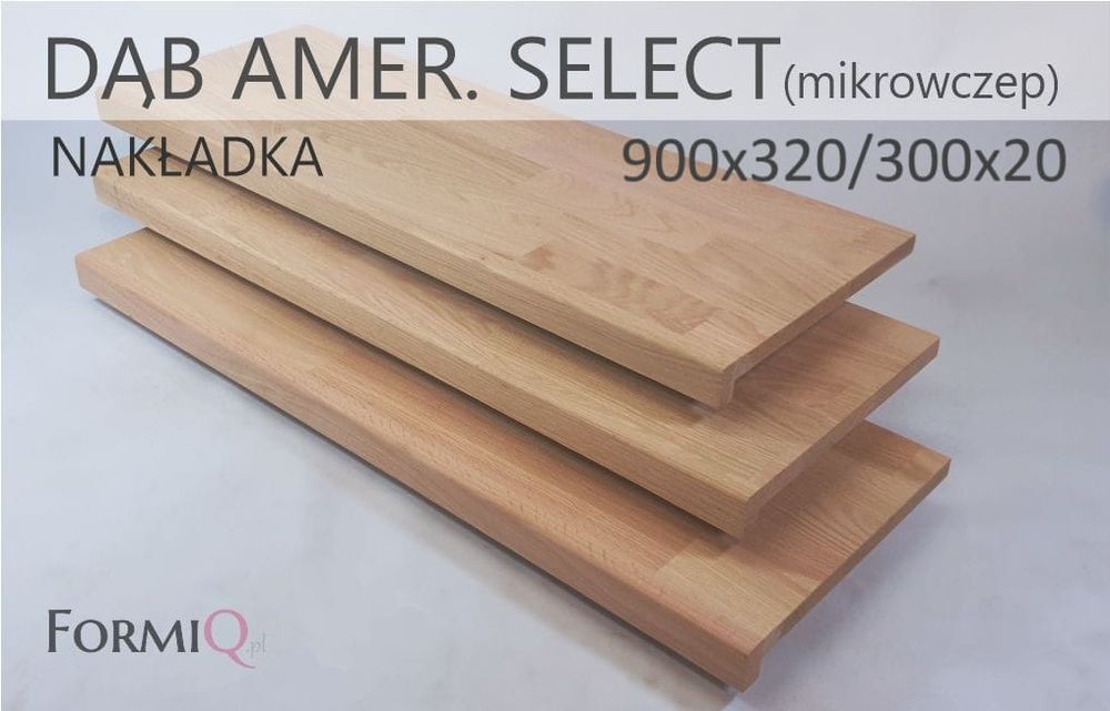 Nakładki dąb amerykański select mikrowczep 900x320/300x20/40