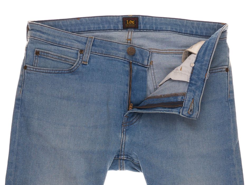 Spodnie Lee Malone W34 L32 Męskie Slim Fit Light Blue Stretch