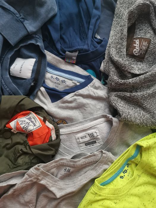 zestaw komplet paka ubrań dla chłopca rozm. 116 kurtka, spodnie, bluza