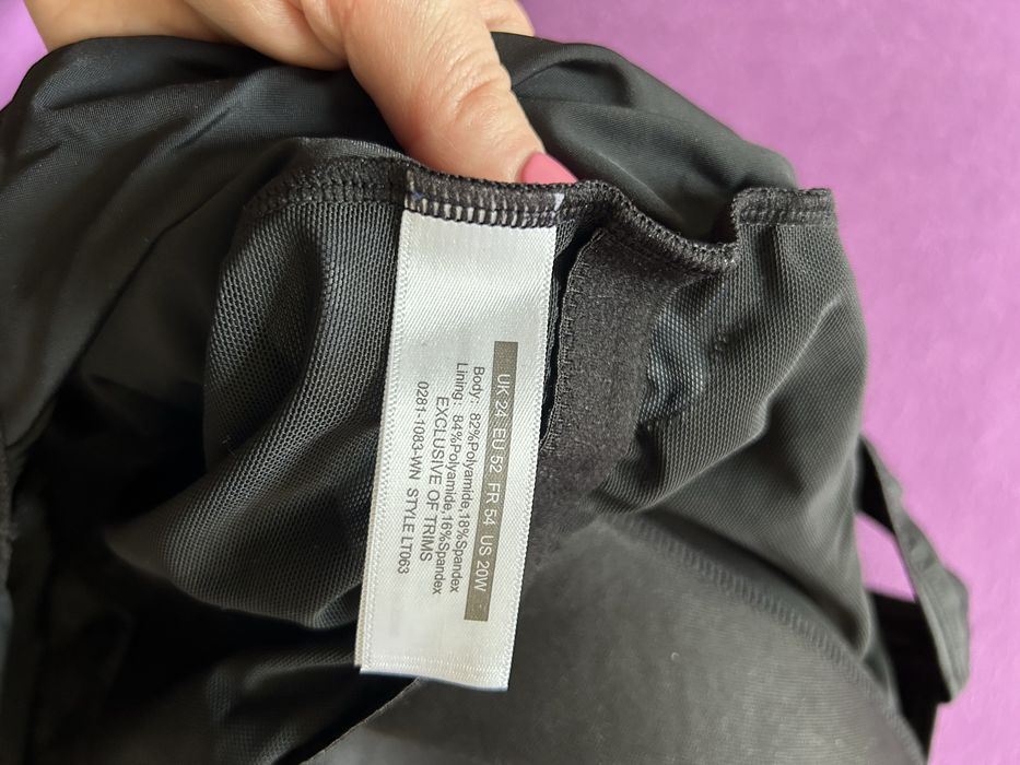 Strój kąpielowy jednoczęściowy czarno bialy nowy duzy rozmiar