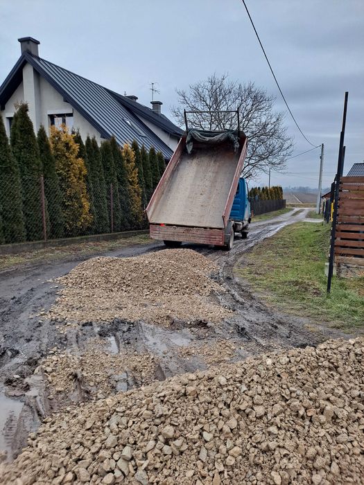 Kruszywa, kamień, tłuczeń, żwir, kliniec, piasek, spóła, mała wywrotka