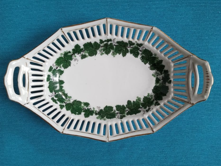 Paterka szalka porcelanowa Schumann Arzberg Bavaria Winorośl złocenia