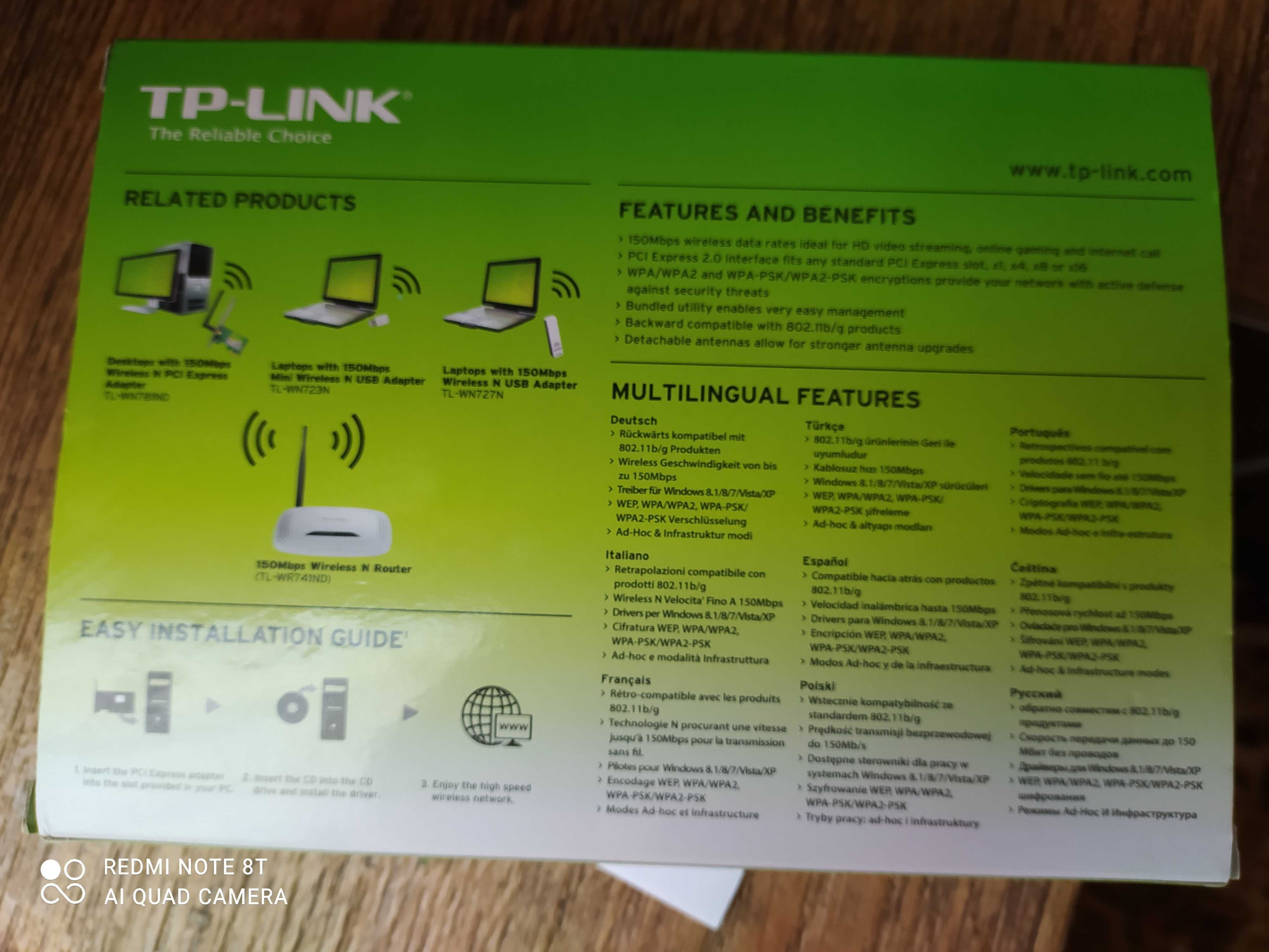 Сетевой  адаптер TP-LINK WI-FI  модель TL-WN781ND