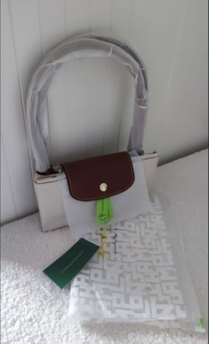 Beżowa torebka LONGCHAMP roz M