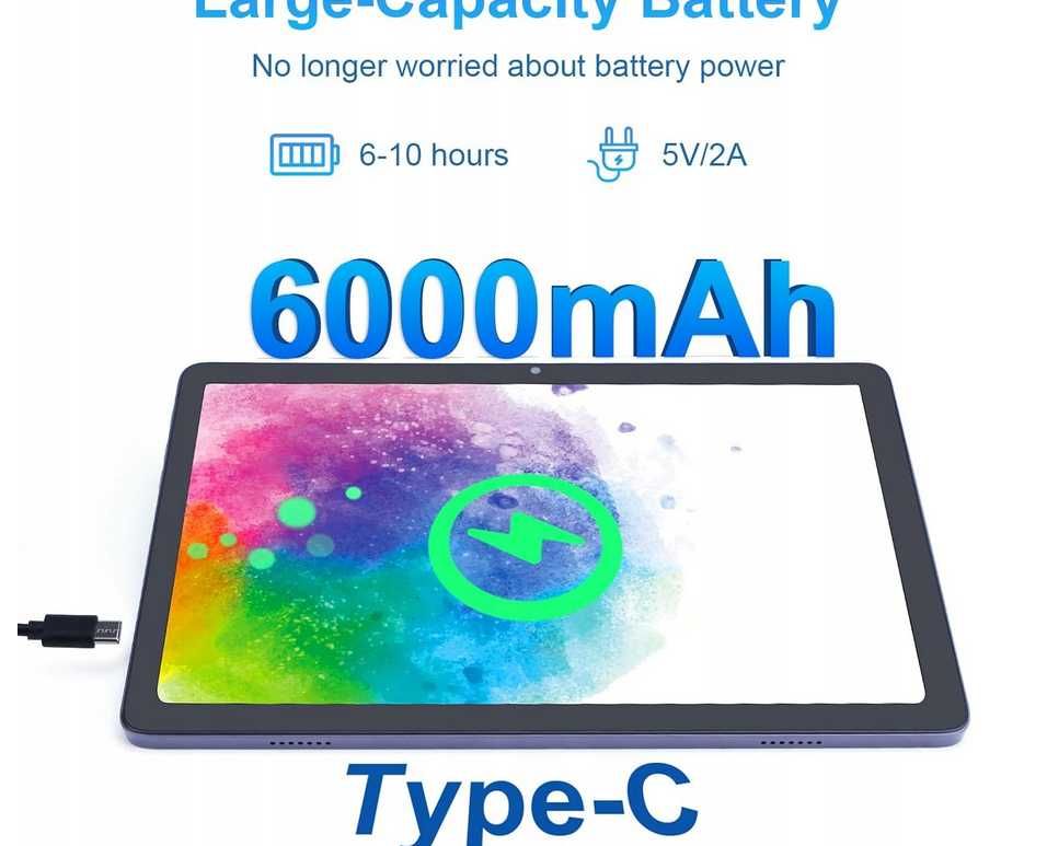 Tablet C idea 10.1 Android 12 8GB RAM 1920x1200 Full HD 2.4G/5G WiFi