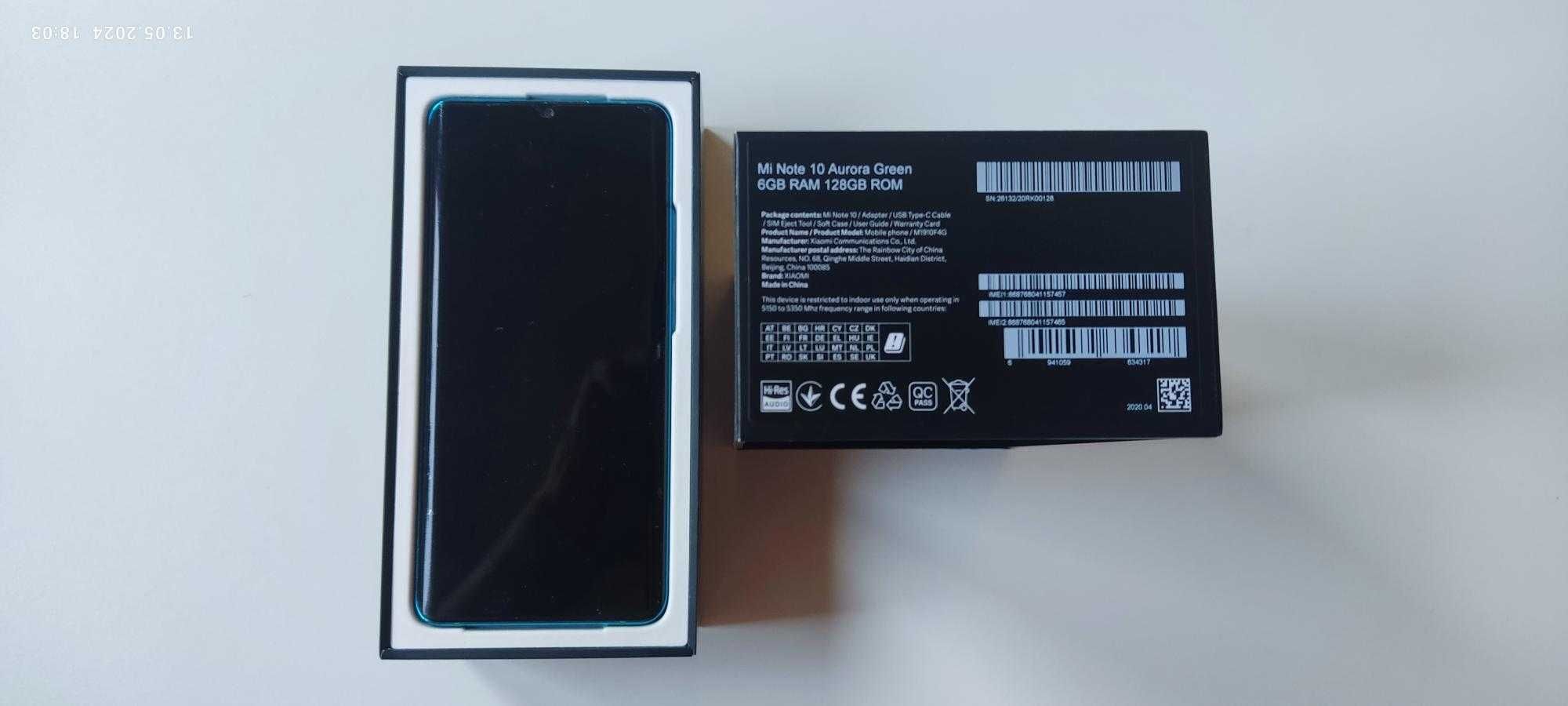 Smartfon Xiaomi Mi Note 10 6 GB / 128 GB 4G (LTE) zielony -65% CENY