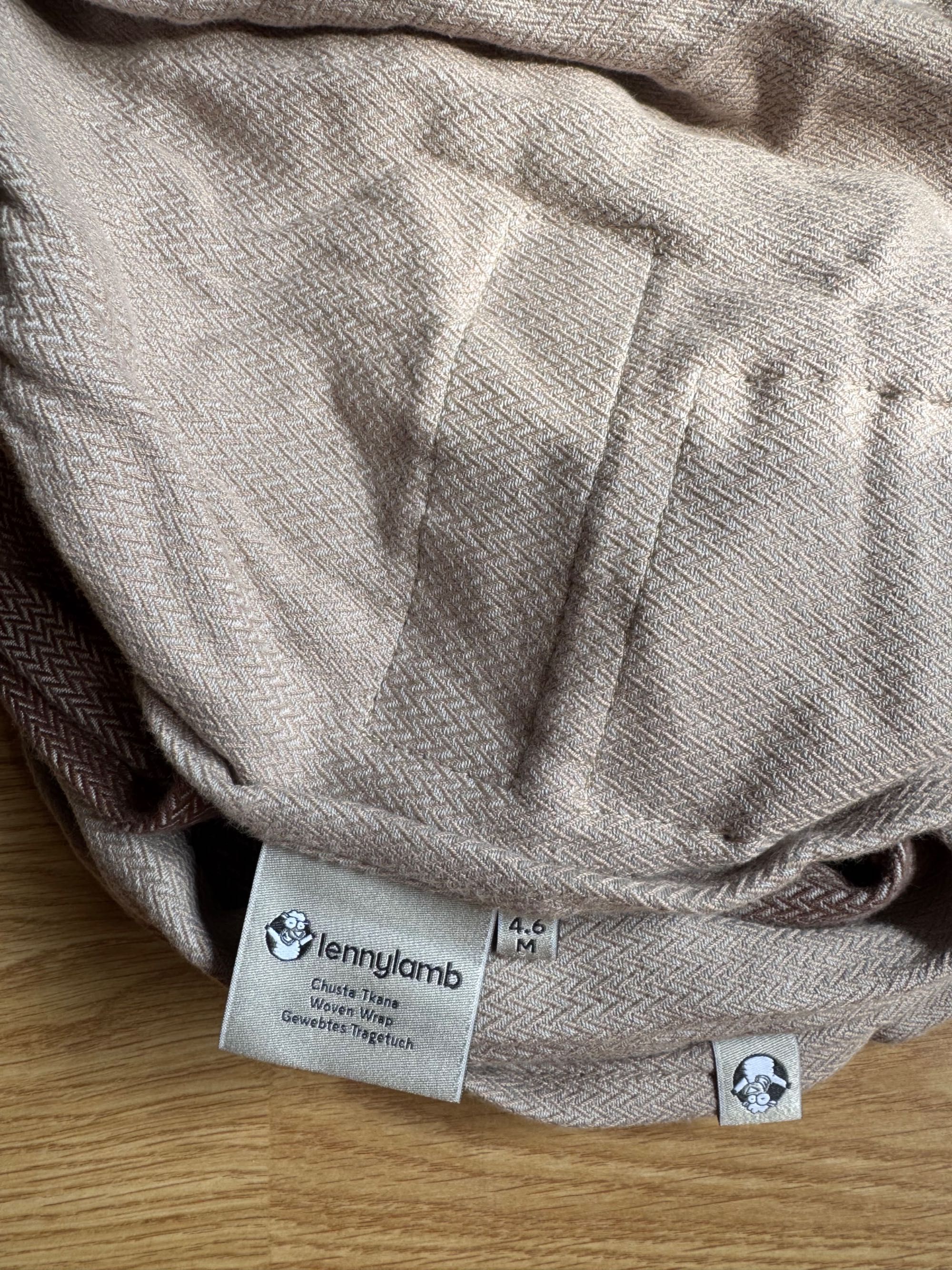 Chusta tkana lennylamb 4,6 m splot jodełkowy jak nowa