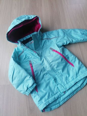 H&M zimowa kurtka narciarska, 92cm, 1,5-2 latka, błękitna