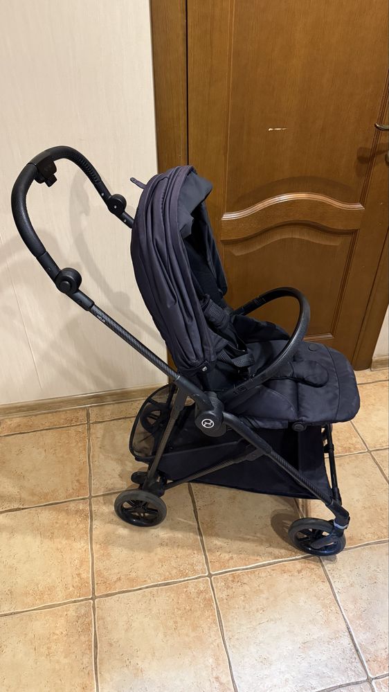 Cybex б/у коляска візок melio carbon чорна