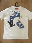 LOUIS VUITTON hand made luksusowy biały kremowy t-shirt roz L Wrocław