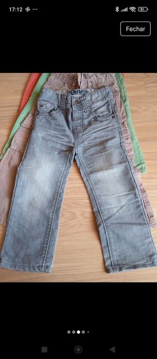 Conjunto de calças tamanho 3/4 anos