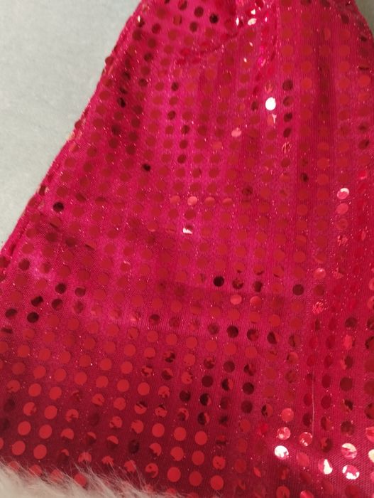 Czapka mikołaja z cekinami