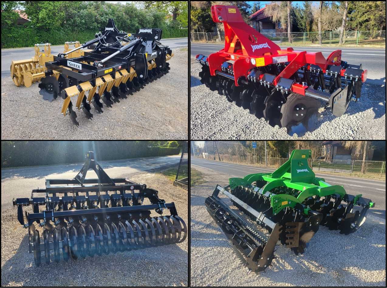 brona talerzowa hydrauliczna JANPOL SHREK 4m 560 talerz daszek 600