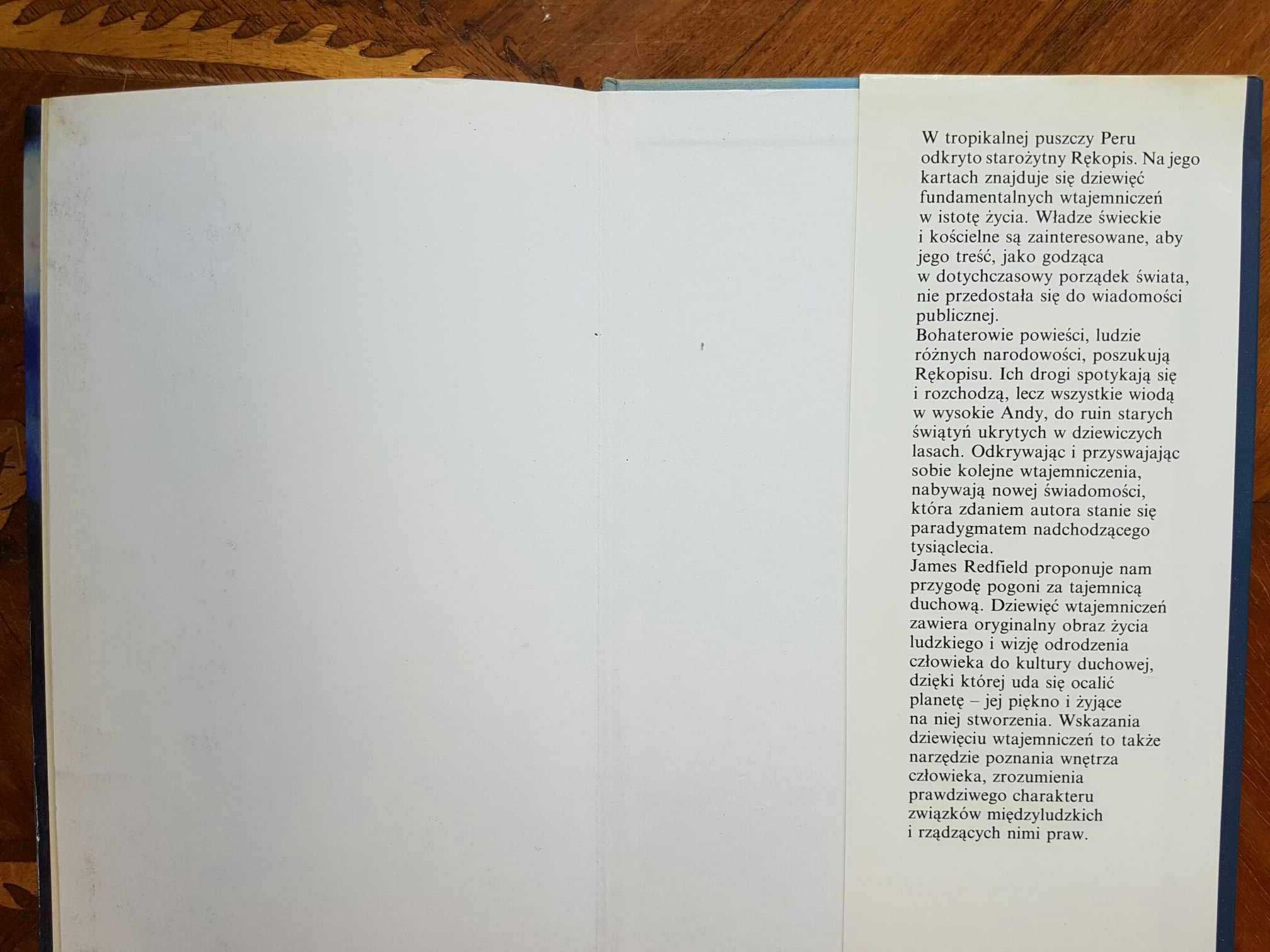 książka NIEBIAŃSKIE PROROCTWO James Redfield wyd. Świat Książki 1994