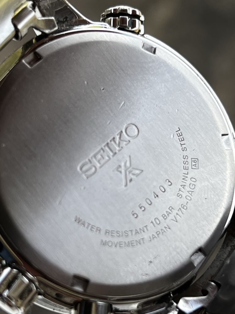 Relogio Seiko X V176-0AG0 cinza prata