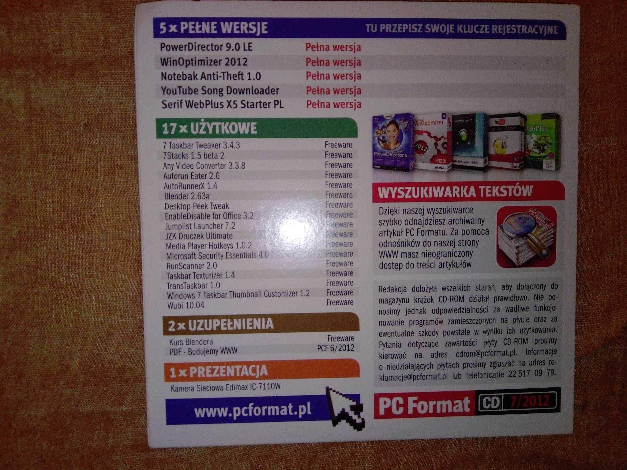 PC Format 7 2012 lipiec (143) Gazeta + płyta CD Czasopismo
