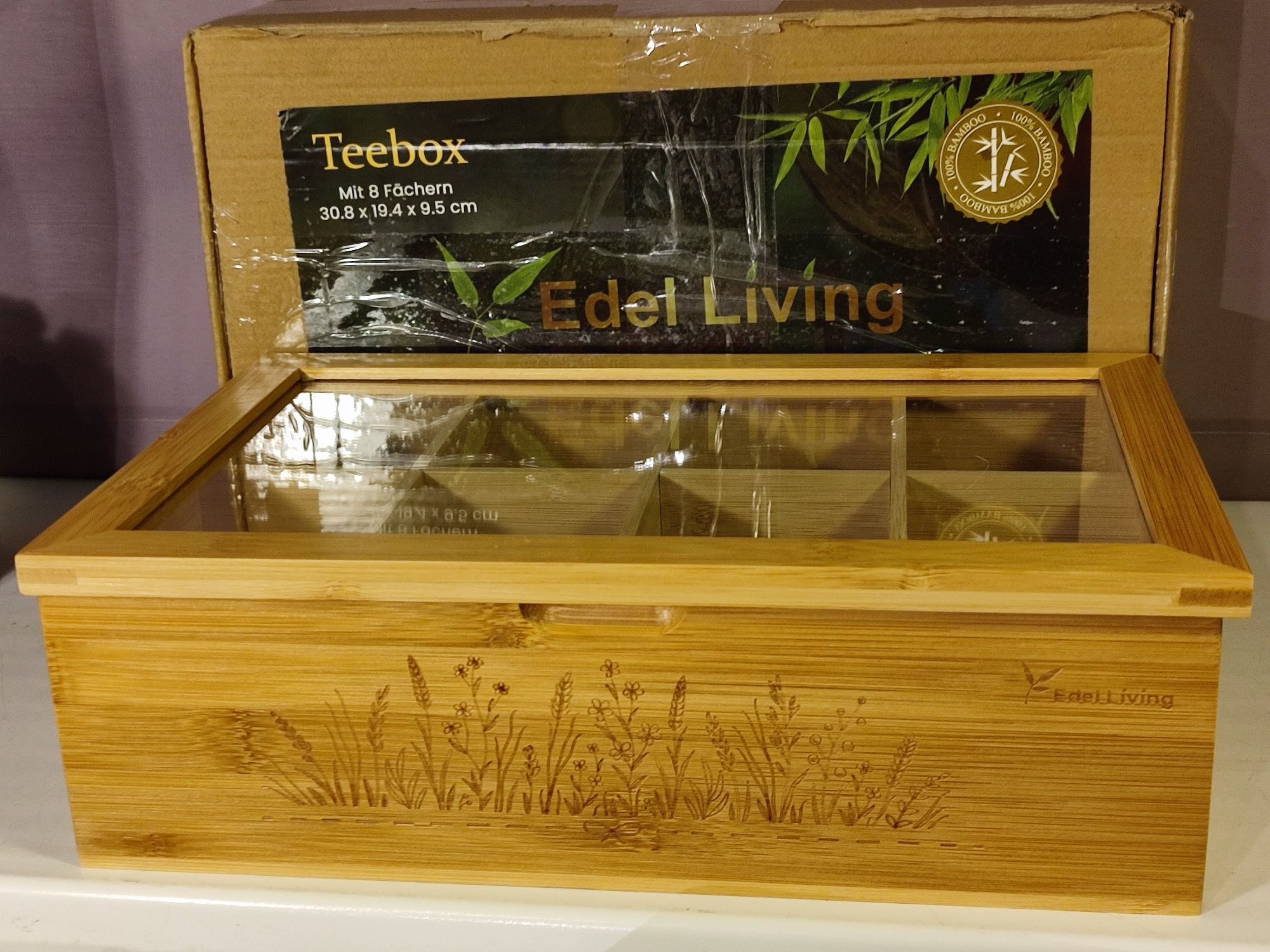 Edel Living Teebox - bambusowy pojemnik na herbatę