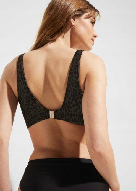 B.P.C bikini we wzory czarno-ciemnozielone ^38