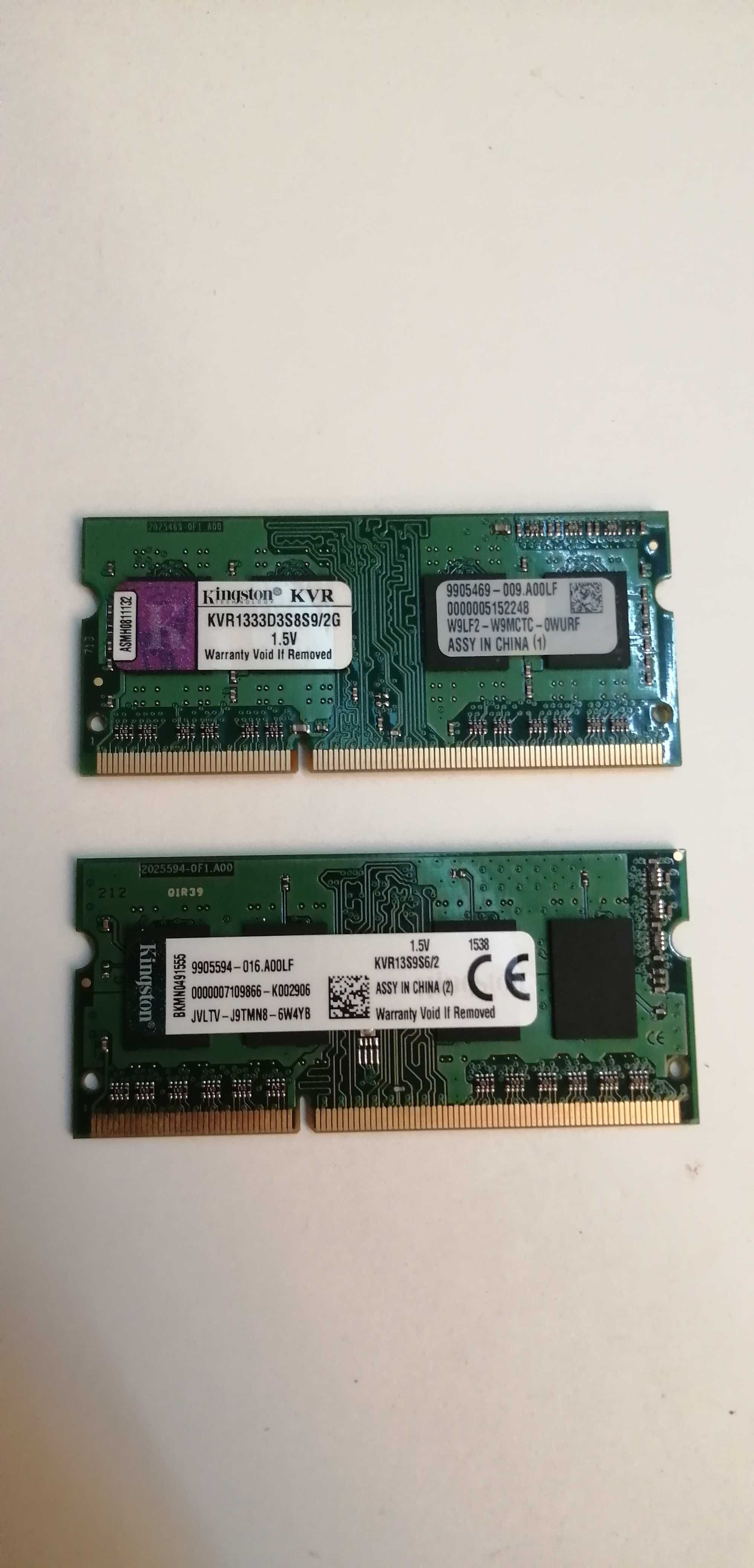 2x2gb sodimm Kingston DDR3 1333. ( Total 4GB) (Envio incluido)