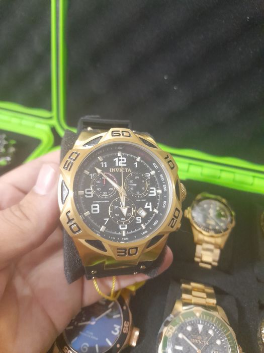 Relógio invicta original novo dourado na caixa