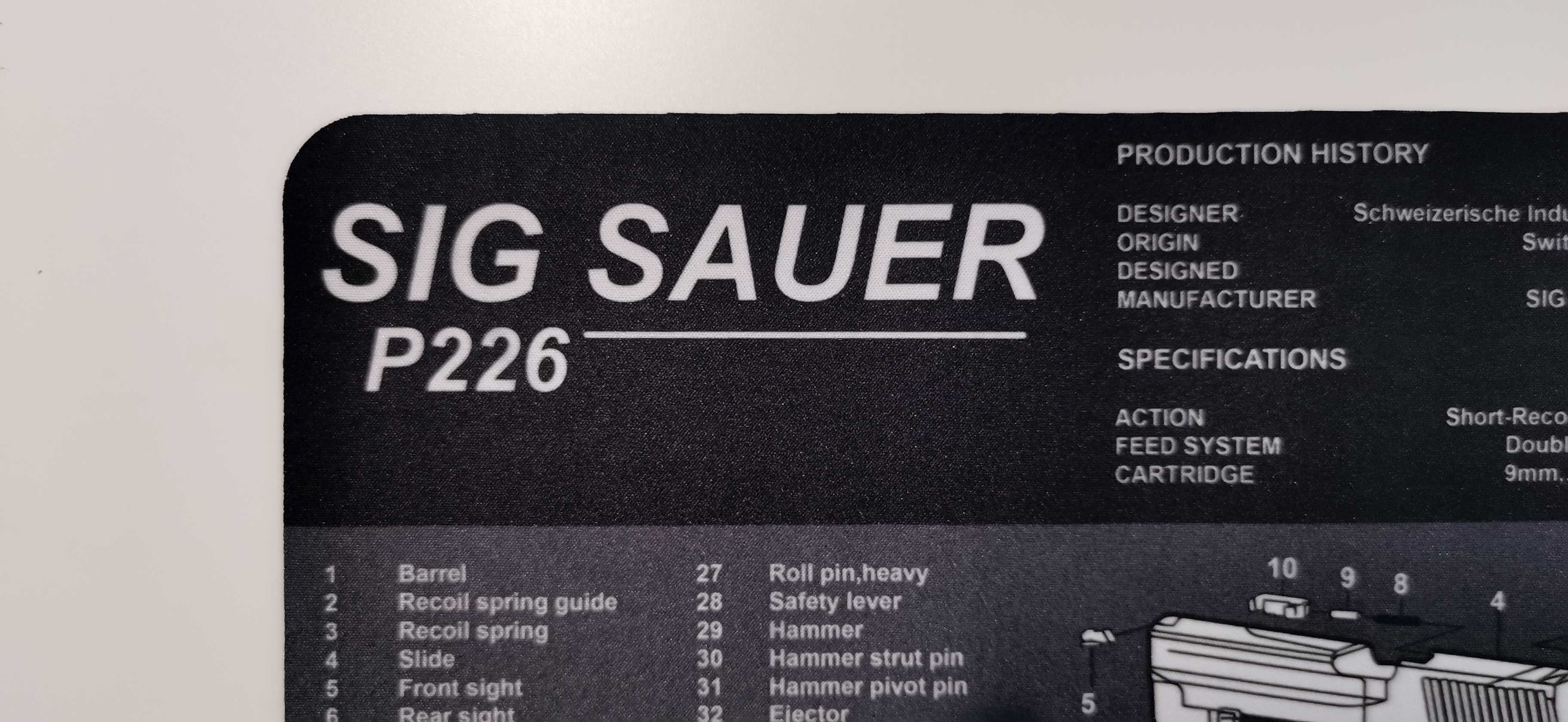 Mata do czyszczenia broni Sig Sauer P 226 podkładka