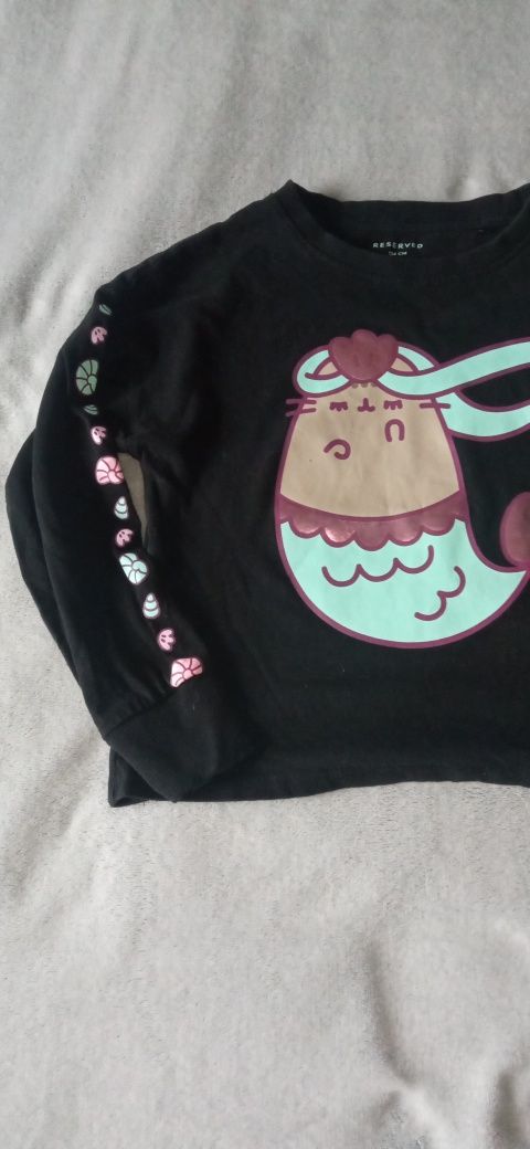 Cienka, czarna bluza Pusheen, Reserved, rozmiar 134