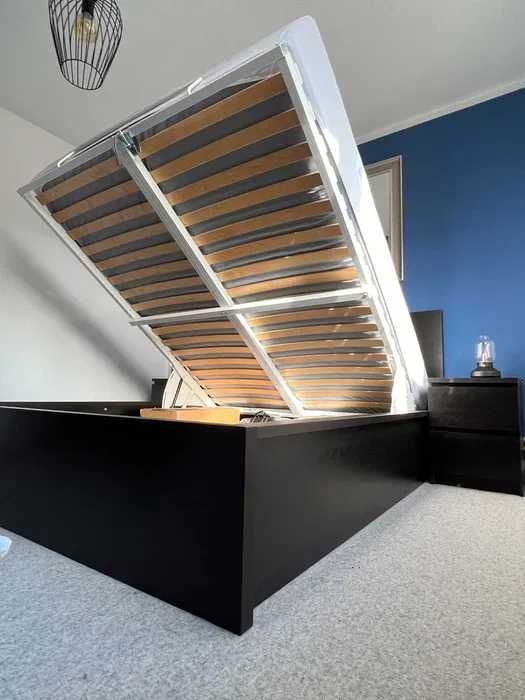 Łóżko IKEA MALM podnoszone,czarne, rozm.160x200 cm-dostawa grat