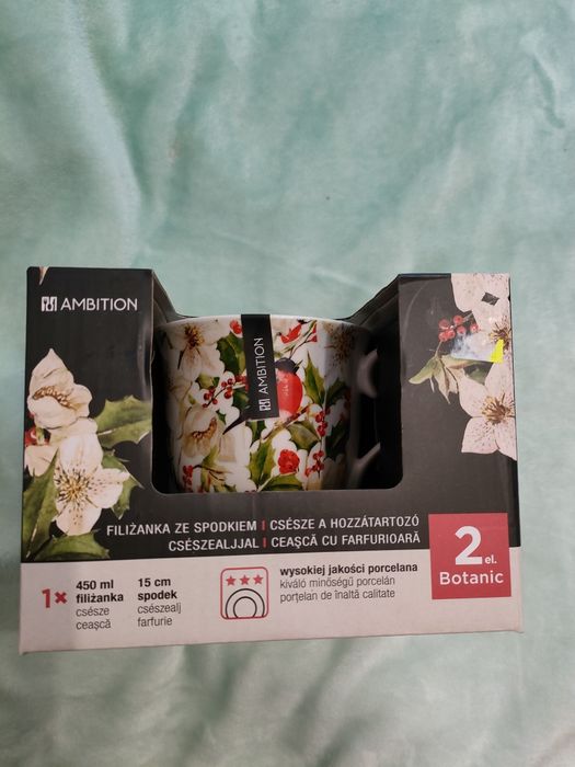 Filiżanki ze spodkiem Ambition 2 sztuki