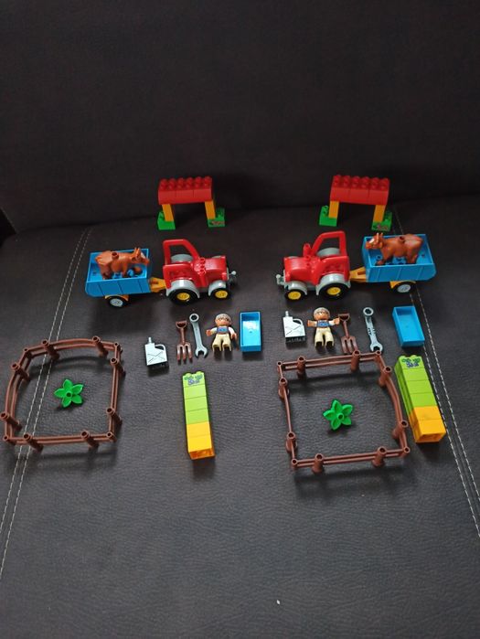 Lego duplo 2 zestawy 10524 Traktor z przyczepą