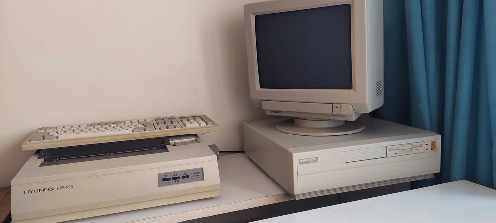 Computador 286, Monitor e impressora de agulhas  (vintage)