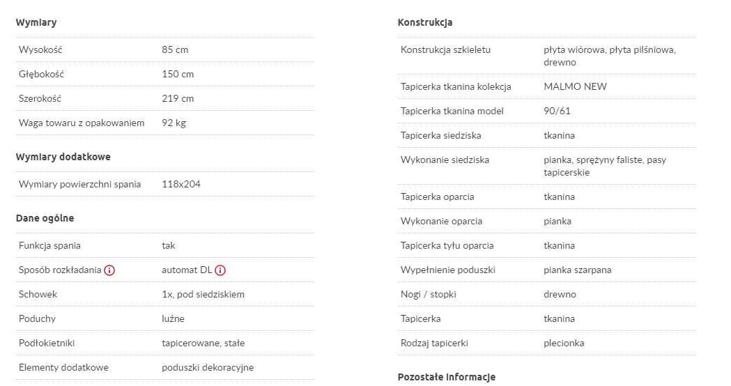 Narożnik ETRO NEW rozkładany kanapa funkcją spania szara z poduszkami