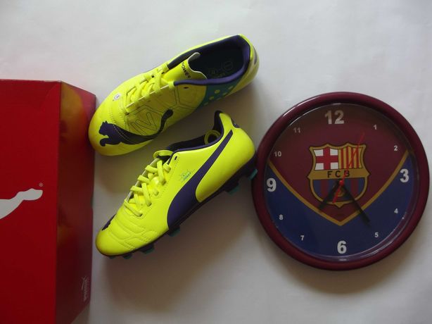 korki Puma 38 buty piłkarskie 24 cm FC Barcelona zegar getry zestaw