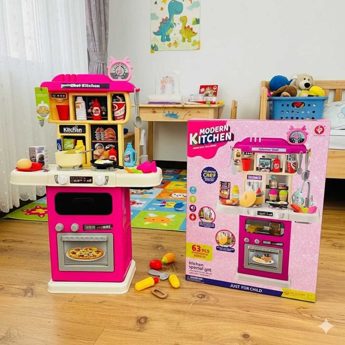 ‼️ХІТ Ціна‼️ Кухня дитяча 42 - 104 предм / звук готування / підсвітка