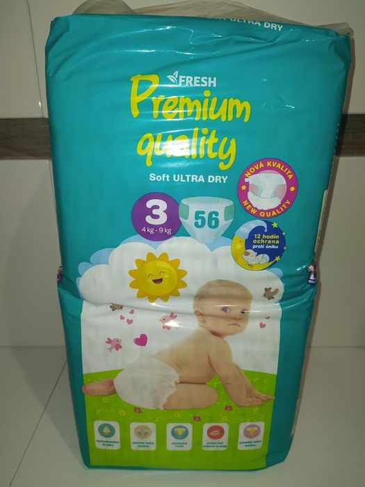 Подгузники Premium Fresh 3 ultra dry, 56 штук