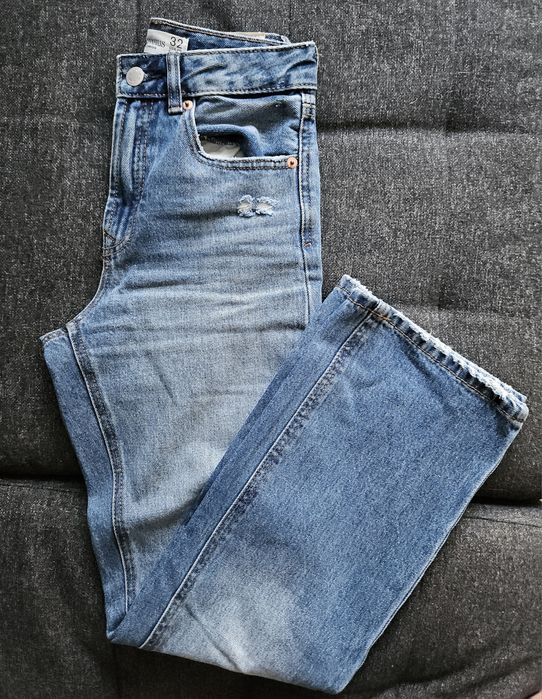 Jeansy dżinsy wide leg Stradivarius