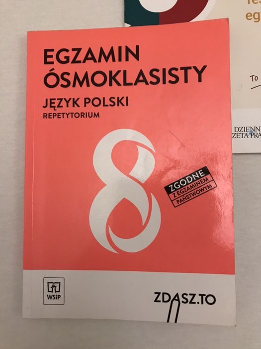 Egzamin ósmoklasisty polski, angielski, matematyka.
