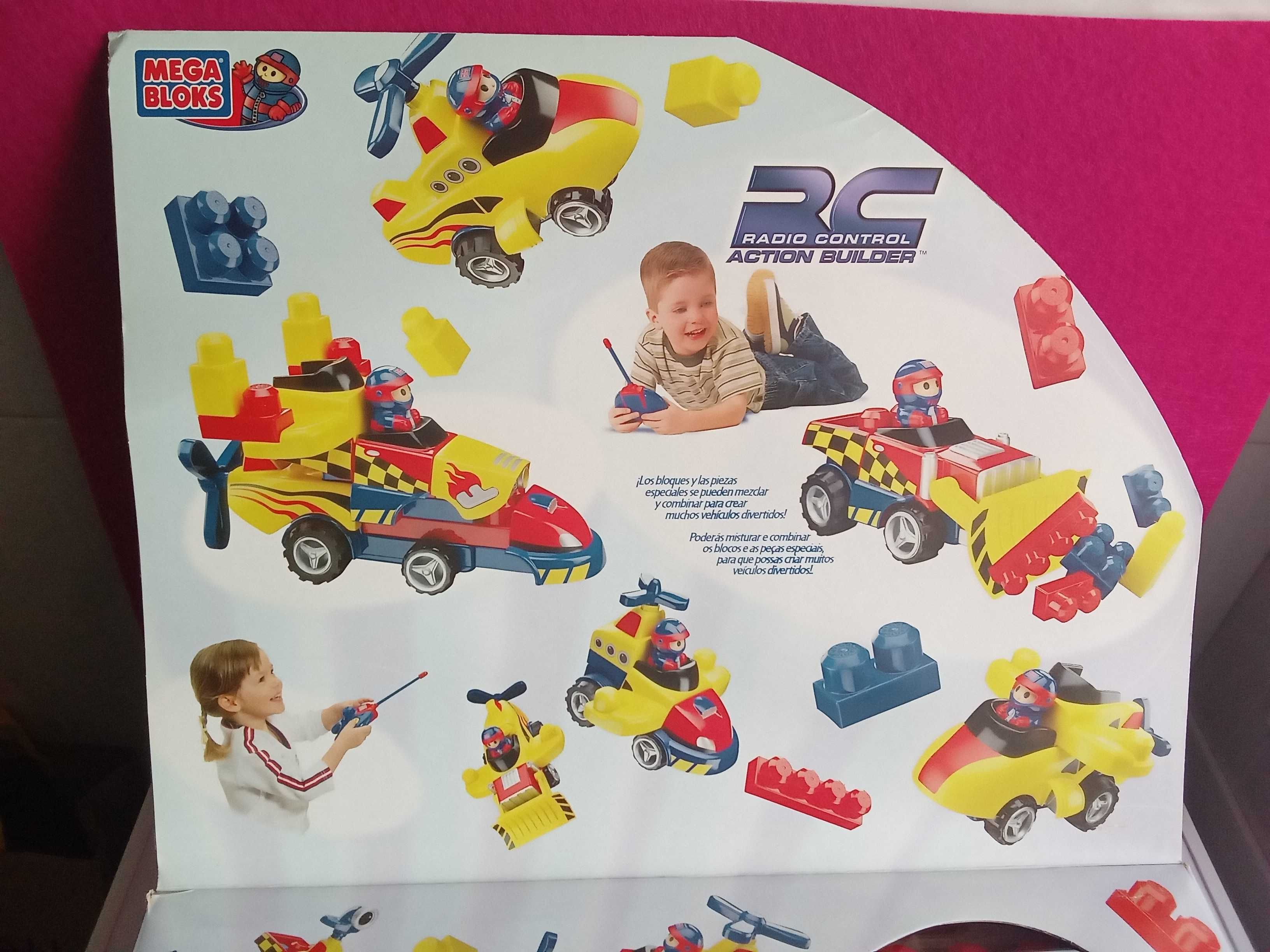 Mega Bloks (Tipo Lego), 5 Veículos diferentes telecomandados.